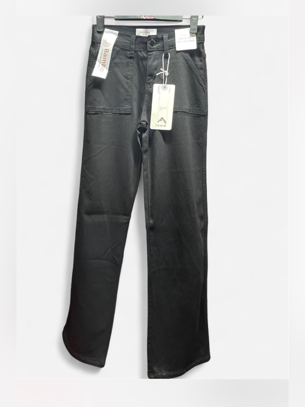 BAMBOO Black Soft-Rayon Denim Pants